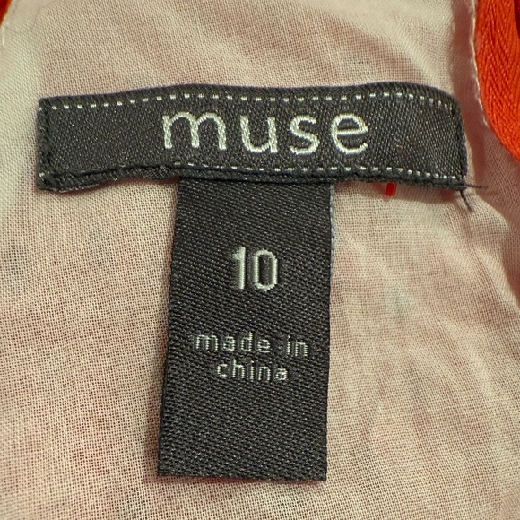 Muse Women's Eyelet Halter Dress Vibrant Orange/size 10 - Picture 11 of 12